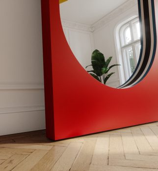 Player Mirror Hogai Red Light Interior Detail 1