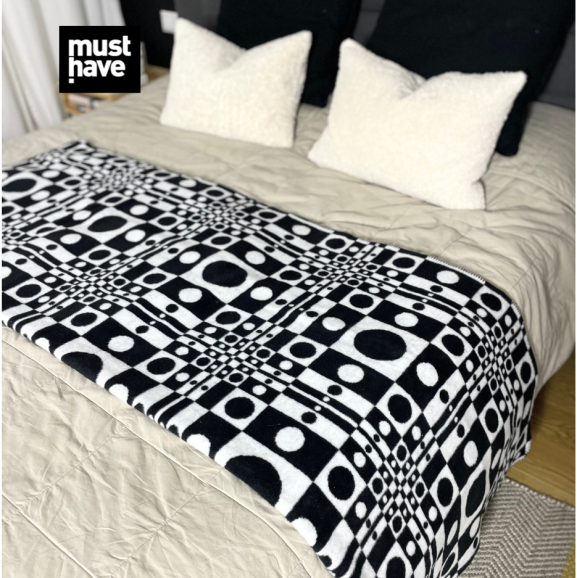 COTTON OP-ART BLANKET