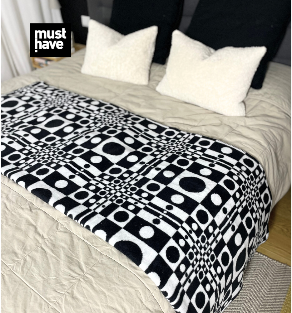 COTTON OP-ART BLANKET