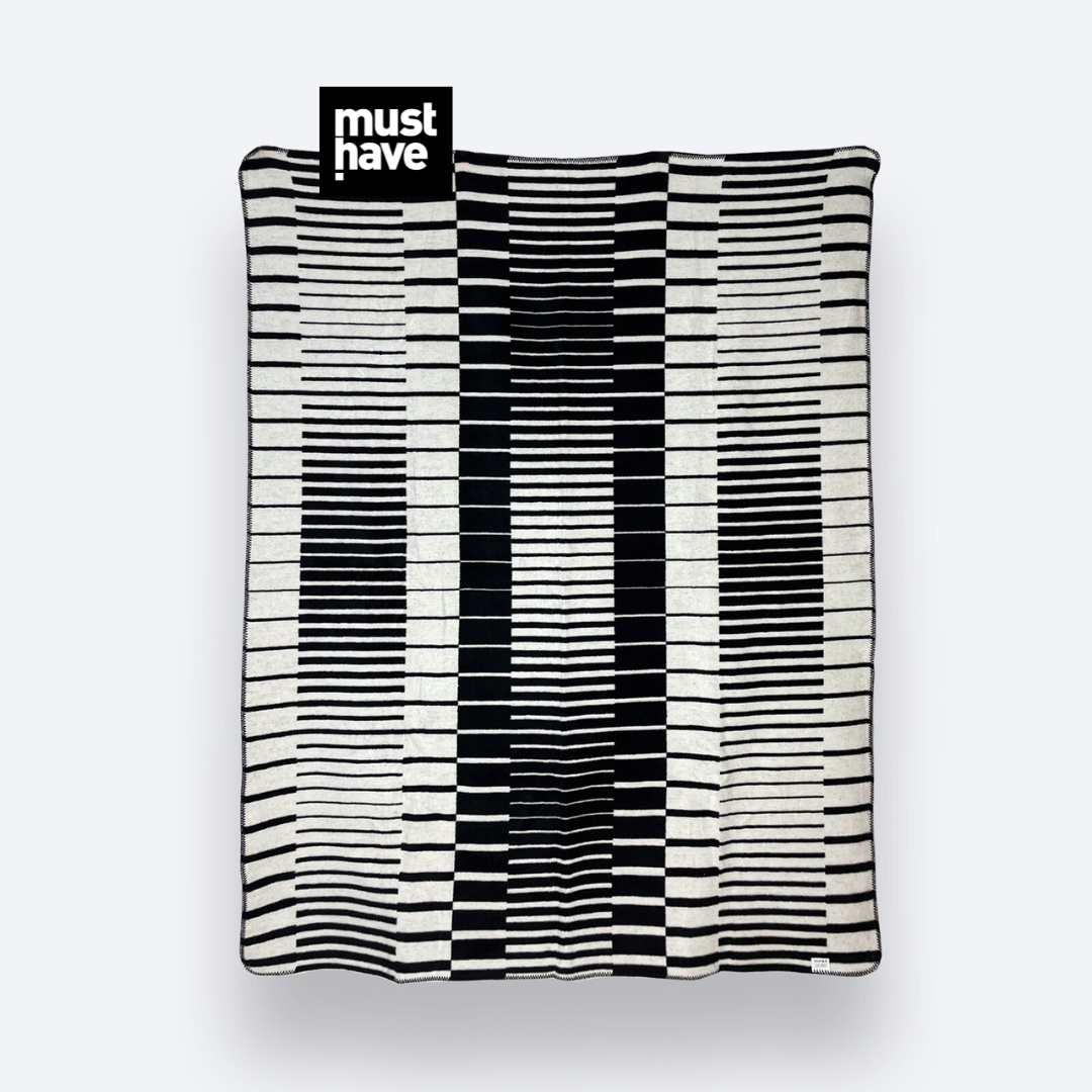 BAWEŁNIANY KOC OP-ART