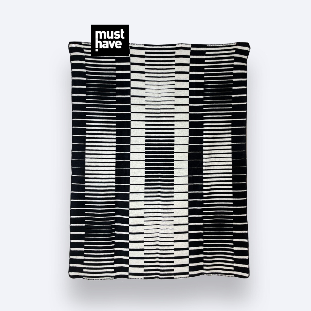 BAWEŁNIANY KOC OP-ART