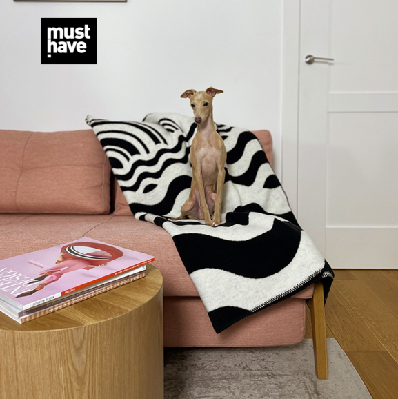 COTTON OP-ART BLANKET