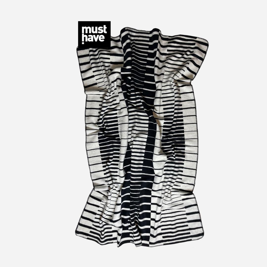 BAWEŁNIANY KOC OP-ART