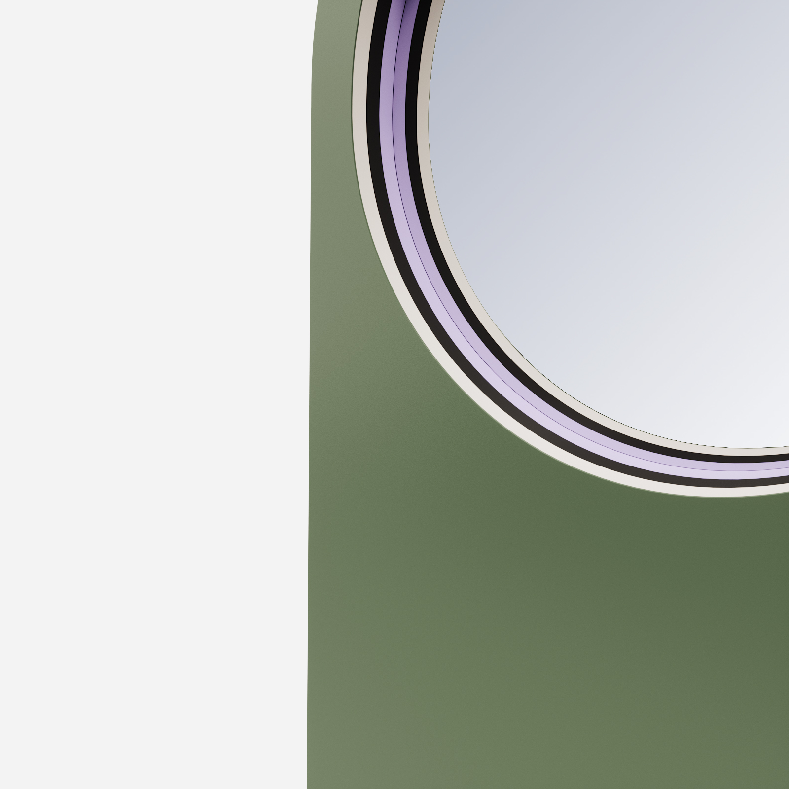 Lustro Artist Dusty Sage Hogai – duże niesymetryczne lustro do salonu