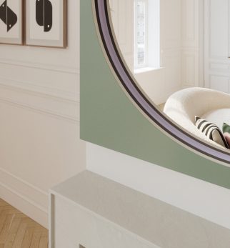 Lustro Drummer Dusty Sage Hogai – spektakularne wiszące lustro do pokoju