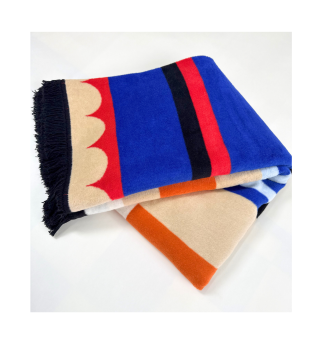 Bawełniany koc Sprinkle Cobalt Pop — designerski pled HOGAI.