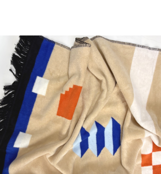 Bawełniany koc Sprinkle Cobalt Pop — designerski pled HOGAI.