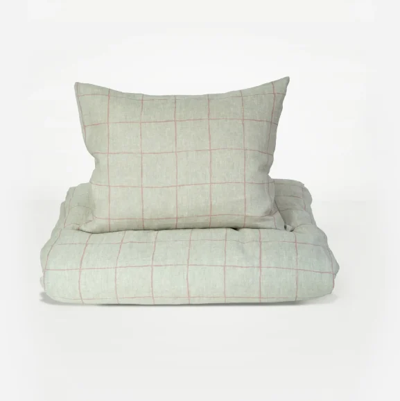 Pościel GRID Peony Pink – KOMPLET