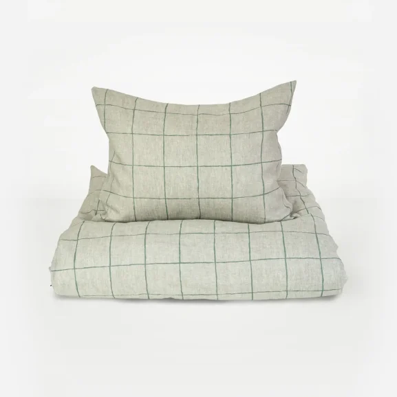Pościel GRID Sage Mint – KOMPLET